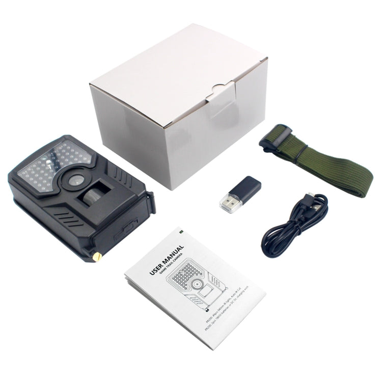 Skorter | PR-200B 120 Degrees Wide Angle Lens IP56 Waterproof 12MP 1080P HD Infrared Hunting Trail Camera, Support TF Card, PIR Distance: 10-15m (Black)