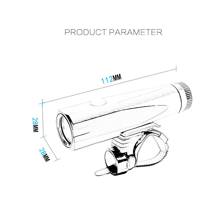 Skorter | LR-Y1 T6 LED 800LM USB Charging LED Bicycle Headlight Front Lamp with 5 Modes