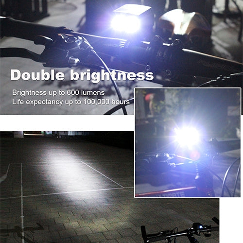 Skorter | Y15 2 x XPG2 500LM USB Charging LED Bike Headlight Front Lamp with 5 Modes