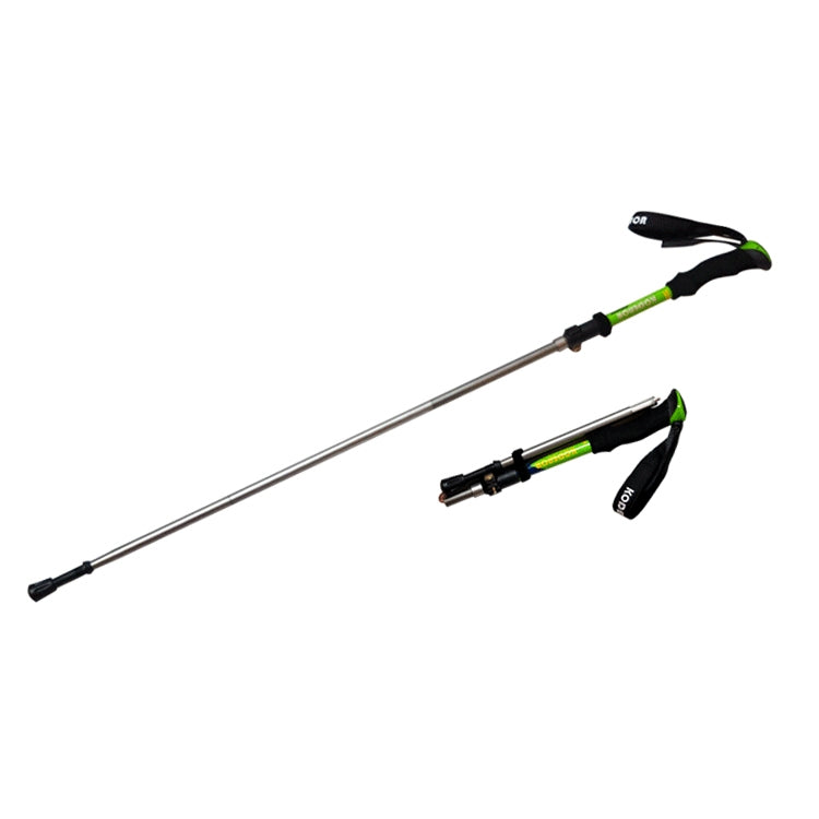 Skorter | 125cm Adjustable Portable Outdoor Aluminum Alloy Trekking Poles Stick(Green)