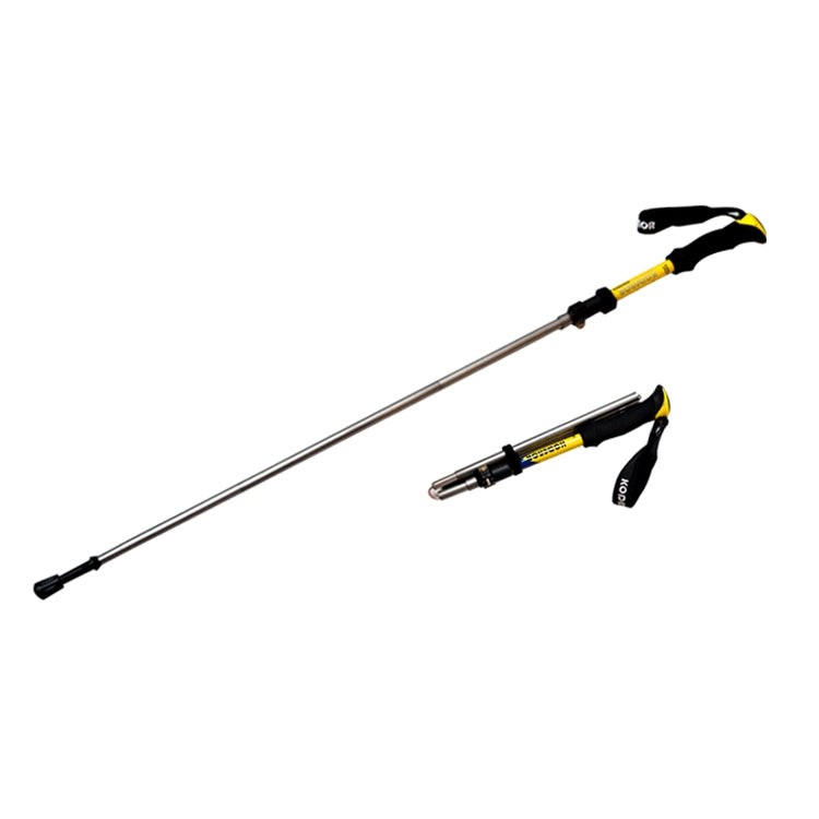 Skorter | 125cm Adjustable Portable Outdoor Aluminum Alloy Trekking Poles Stick(Yellow)