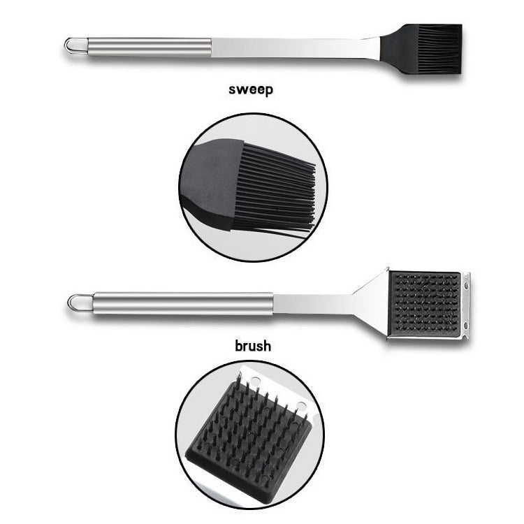 Skorter | 10 in 1 Outdoor Tableware Set Camping Barbecue Tableware Picnic Tool Set with Thermometer