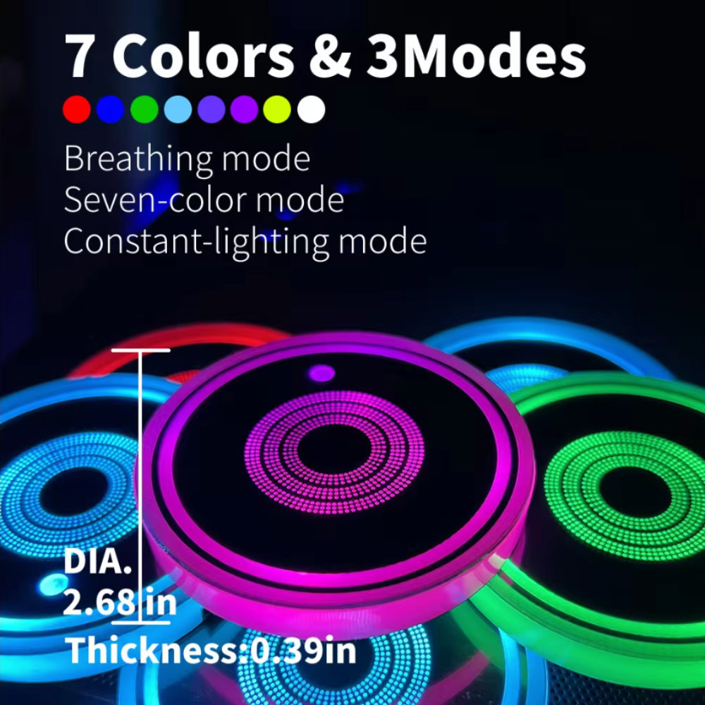 Skorter | Colors LED Car Cup Lights 2 PCS Set
