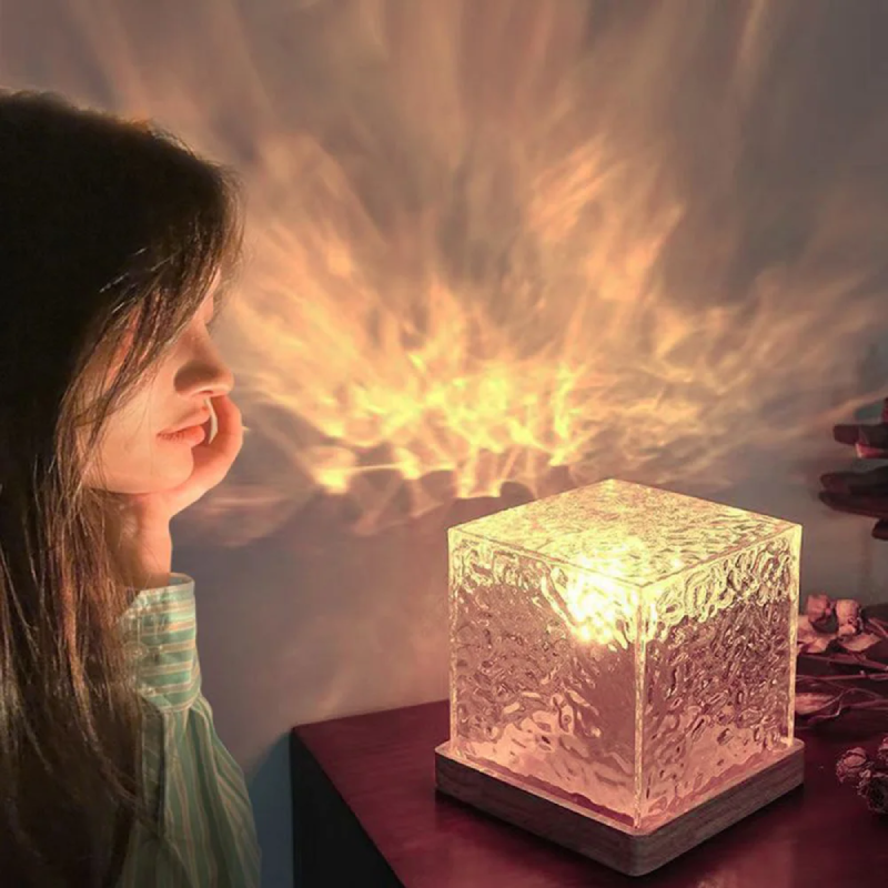Skorter | Night light projector with fascinating wave effects – Calming LED lamp for relaxation and a peaceful atmosphere