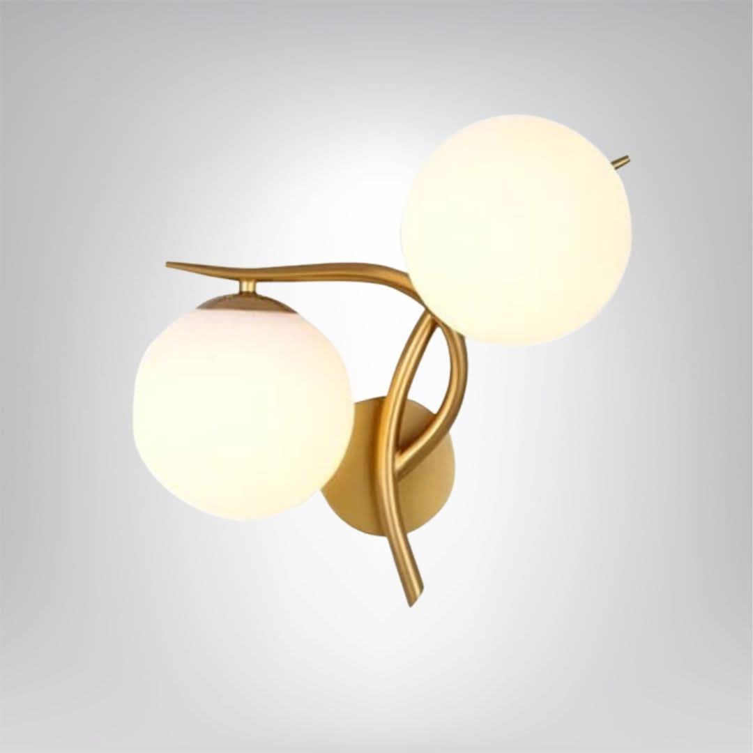 Skorter | Glass and Copper LED Wall Light with Warm White Glow