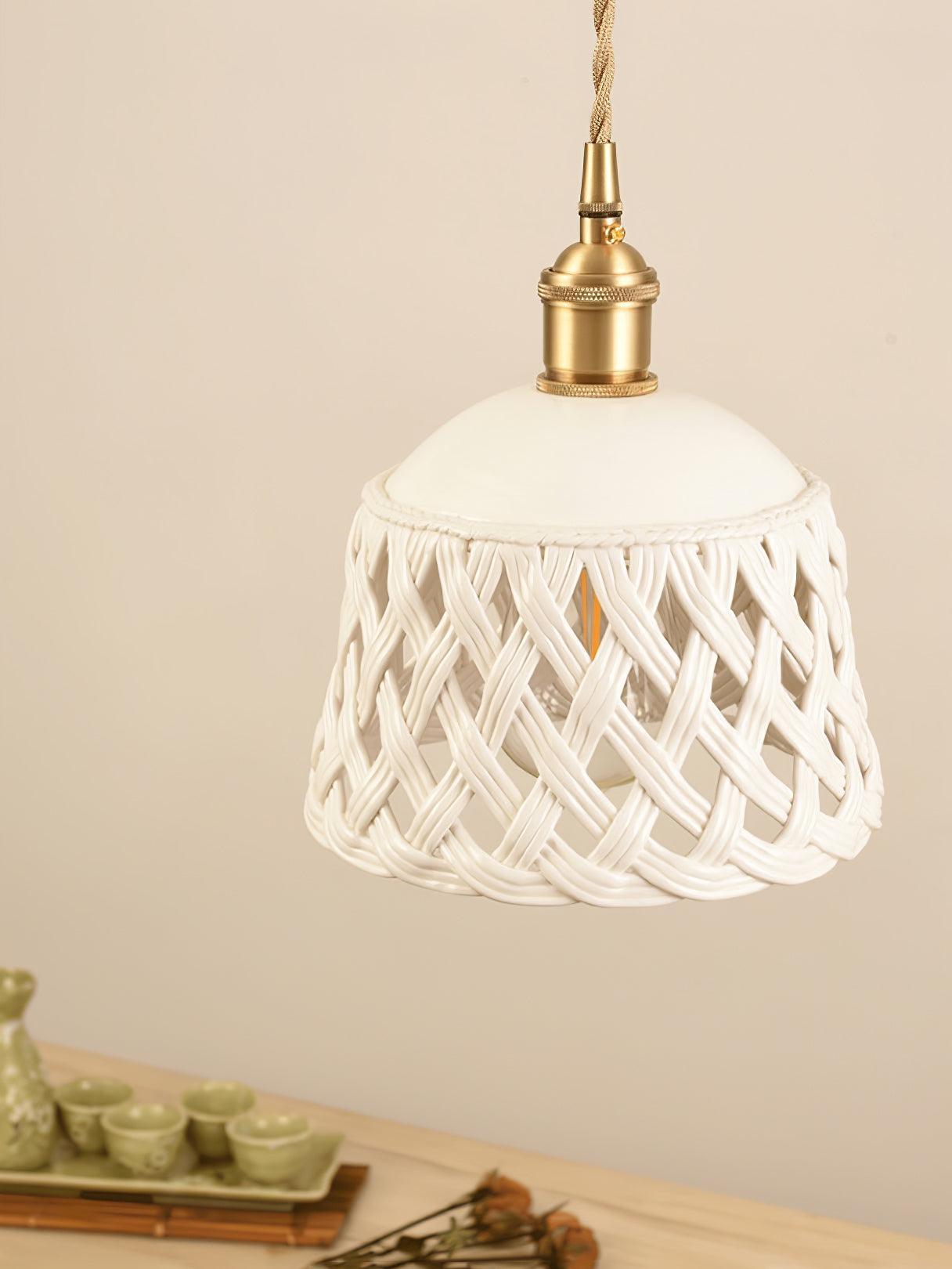 Skorter | Open work Ceramic Pendant Lamp