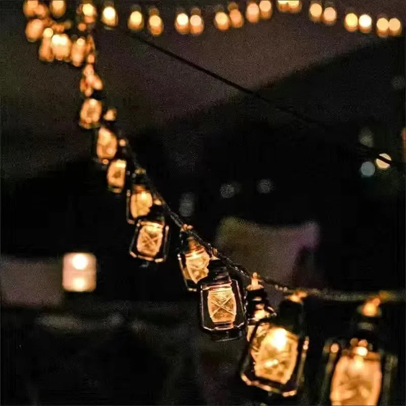 Skorter | SolarGlow - LED String Lights with Flame Effect - Cozy Outdoor Lighting for Garden & Terrace