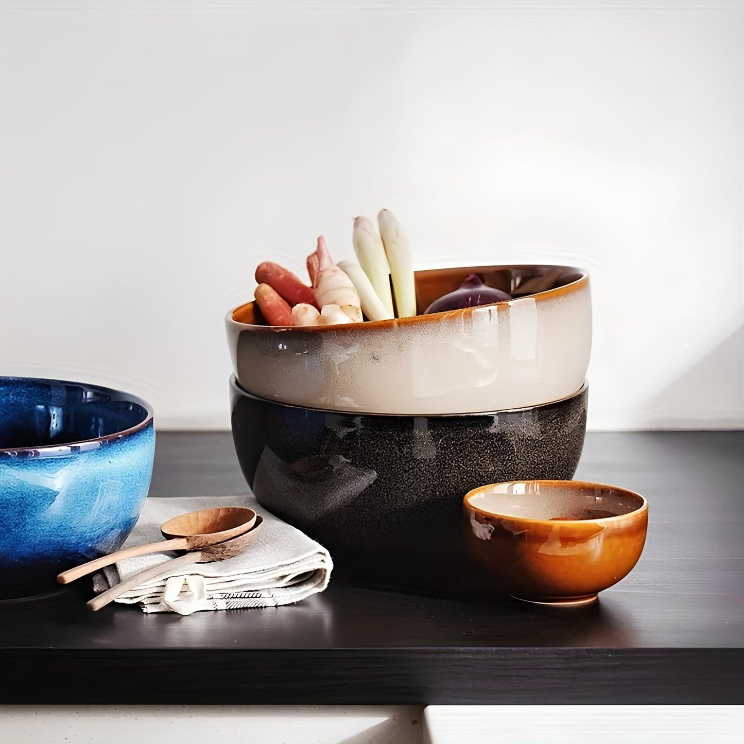 Skorter in blue porcelain