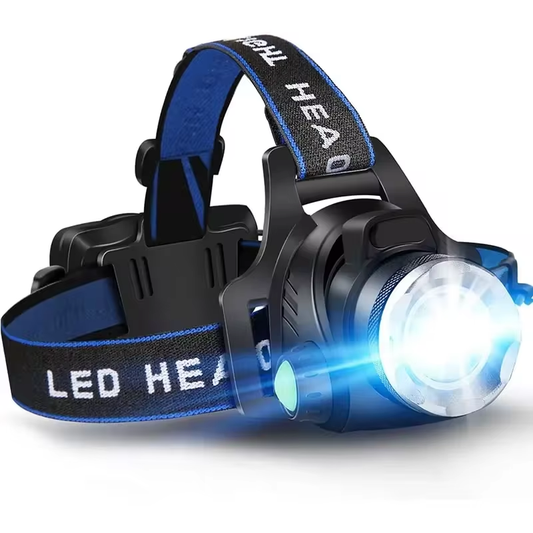 Skorter | NightBeam Pro Headlamp – Powerful Rechargeable LED Headlamp with Zoom and Waterproof Design