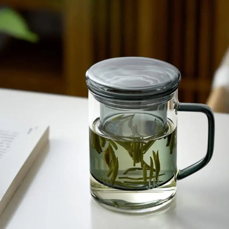 Skorter glass tea cup with infuser 400ml