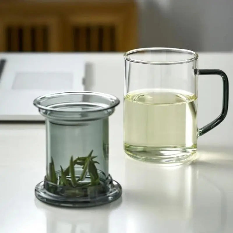 Skorter glass tea cup with infuser 400ml