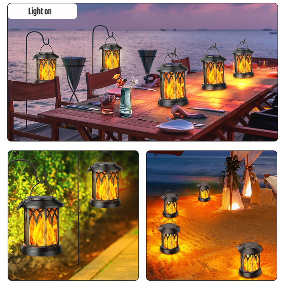 Skorter | FlameGlow™ - Hanging Solar Flame Lantern (2-Pack)