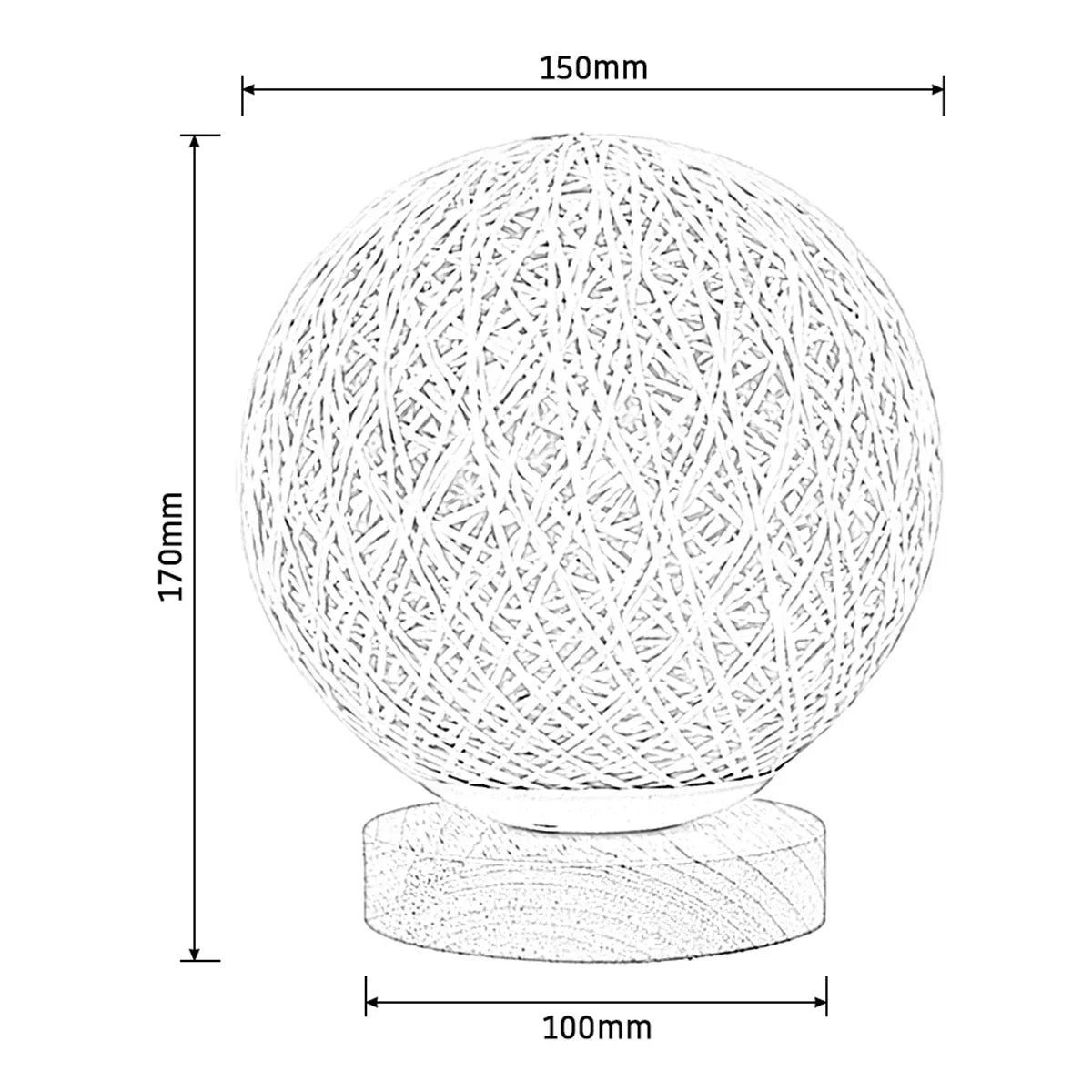 Skorter | RattanGlow - Dimmable Rattan Table Lamp with Natural Design