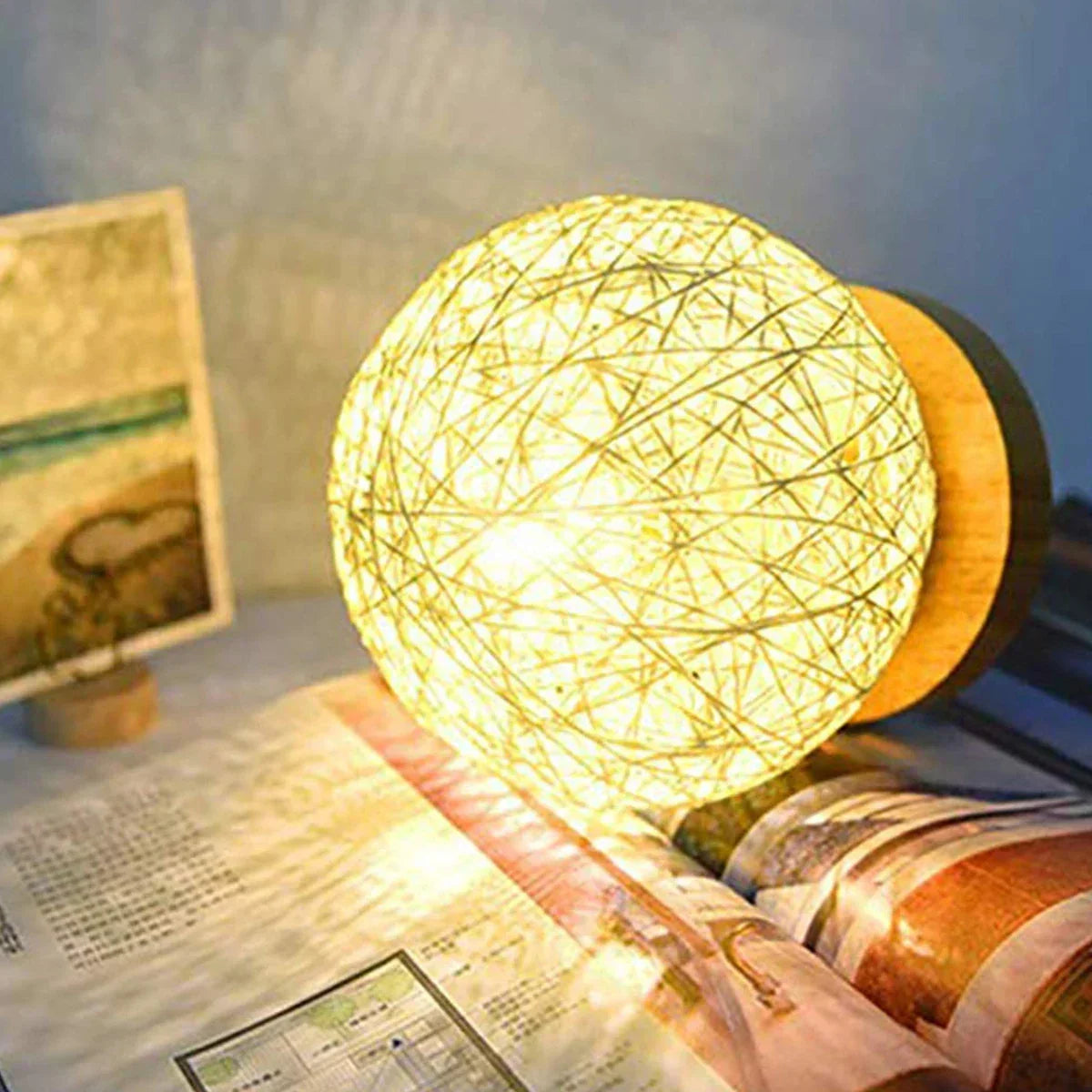 Skorter | LuminousSphere - Rotan Sphere Table Lamp