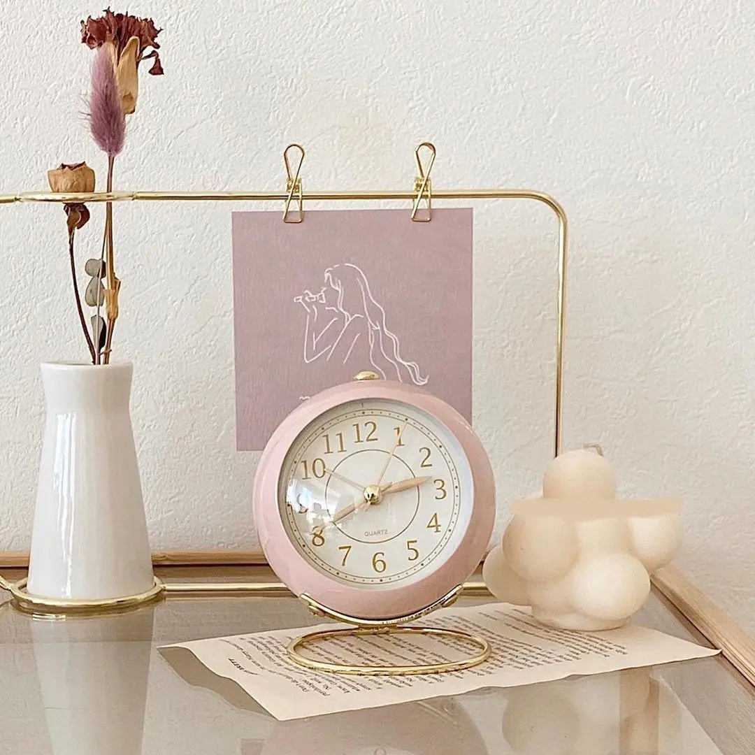 Skorter | Retro Vintage Style Gold Accent Alarm Clock