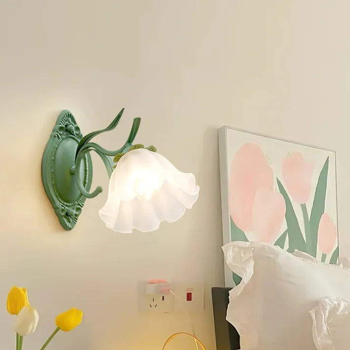 Skorter | LED Lily of the Valley Flower Wall Lamp - Decorative Floral Light Fixture for Living Room & Bedroom Decor