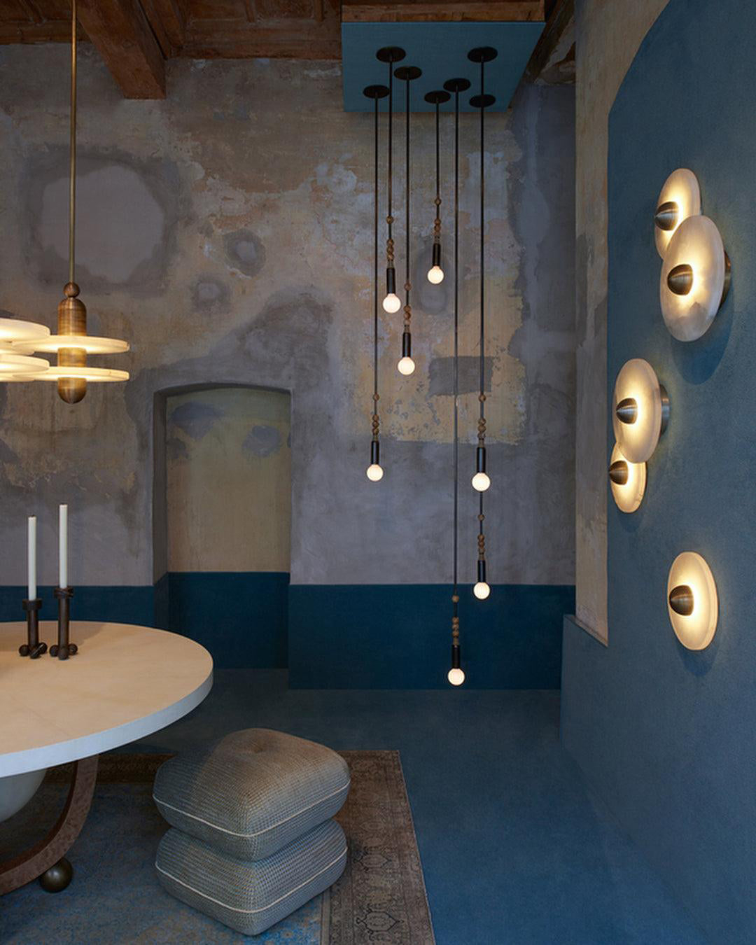 Skorter | LuxeMarble – Round Marble Wall Lamp for Chic Illumination