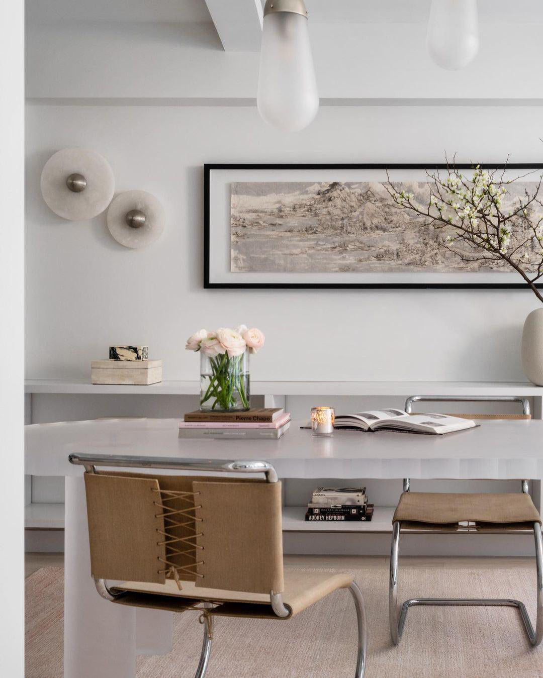 Skorter | LuxeMarble – Round Marble Wall Lamp for Chic Illumination