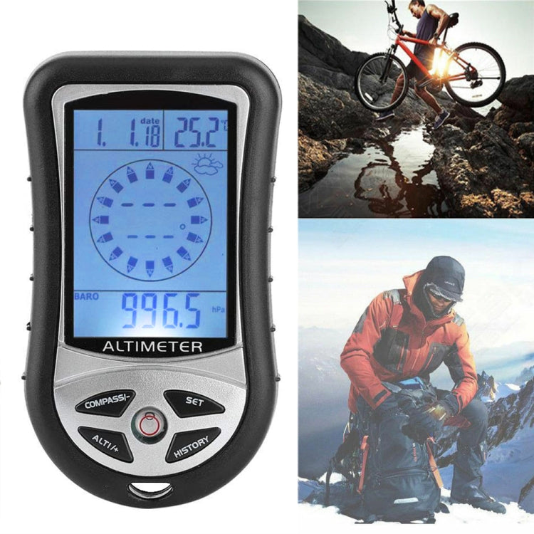 Skorter | 8 in 1 (Altimeter + Weather + Altitude + Compass + Thermometer + Clock + Calender + LED Backlight) Multifunction Digital Altimeter Watch Compass