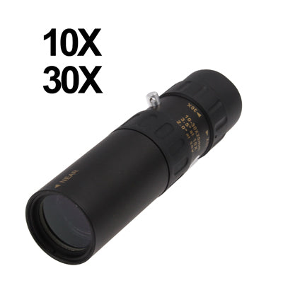 Skorter | 10-30 x 25mm Telescope Monocular for Backpacking / Hiking(Black)