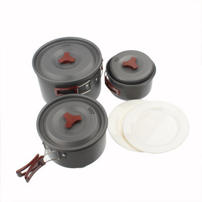 Skorter | Outdoor Camping Ultra Light Weight 9 Piece Cookware Stackable Set
