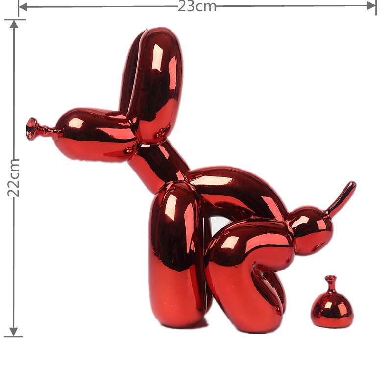 Skorter | Balloon Dog Sculpture, Balloon Art Statue, Mini Collectible Figurine, Home Decoration, Resin Figure, Desk Accessories, Room Decoration
