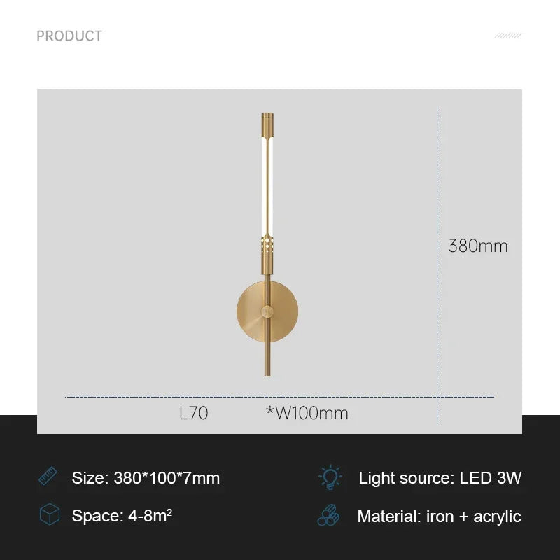 Skorter | ModernLux - LED Wall Lamp Luxe Indoor Lighting Sconces for Living Room and Bedroom