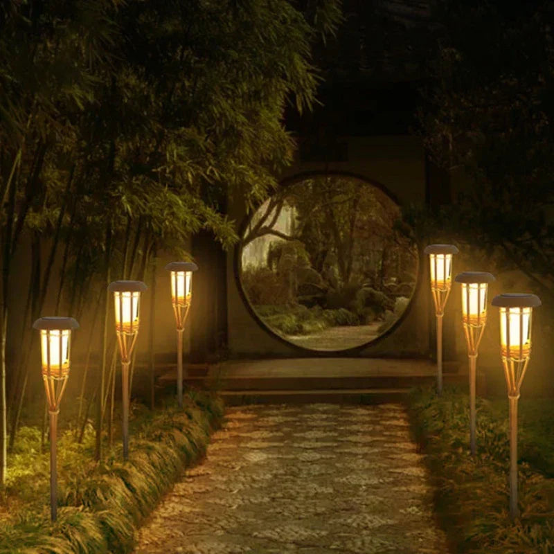 Skorter | 5-Piece Solar Torch Light Set – Flame Effect LED Garden Lights | Solar Powered & Weatherproof Outdoor Lighting