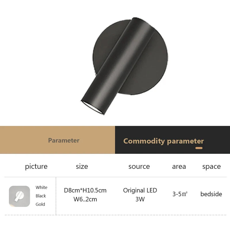 Skorter | FlexiLight - LED Wall Lamp Reading Lamp For Bedroom, Hotel & Night Use