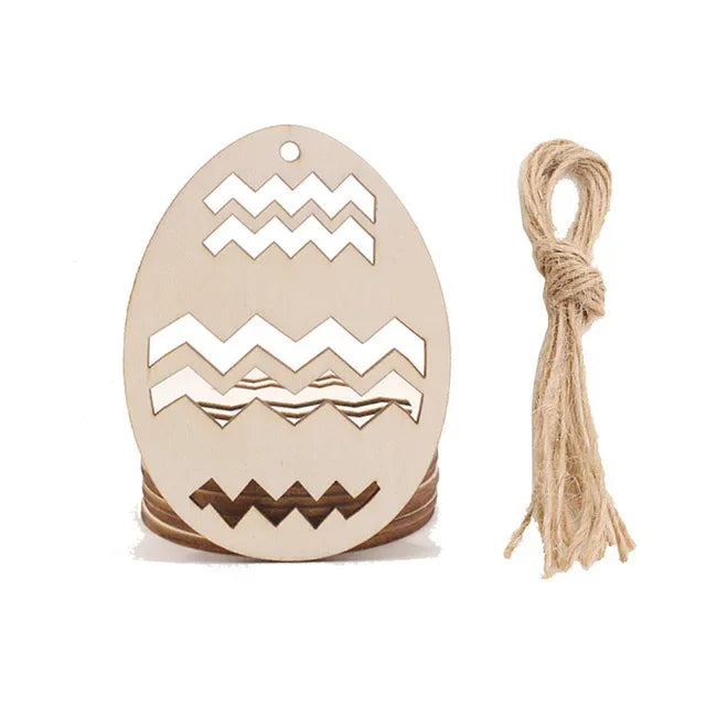 Skorter | 10 pieces DIY Easter egg wood slices