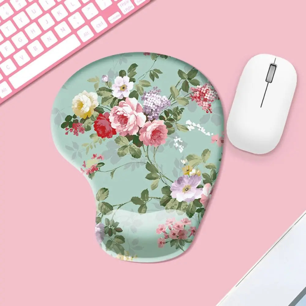 Skorter | Ergonomic Marbled Texture Mouse Pad - Non-Slip Wrist Rest - Comfortable Gaming Mat
