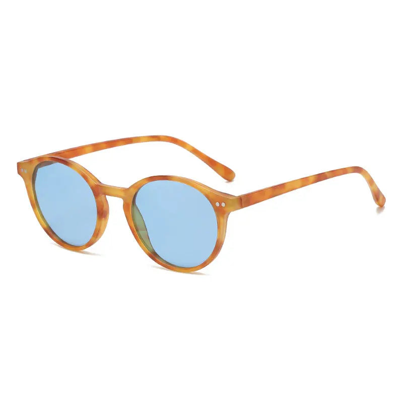 Skorter | Retro Round Polarized Sunglasses Classic Leopard Frame UV400 Fashion Driving Goggles for Men & Women