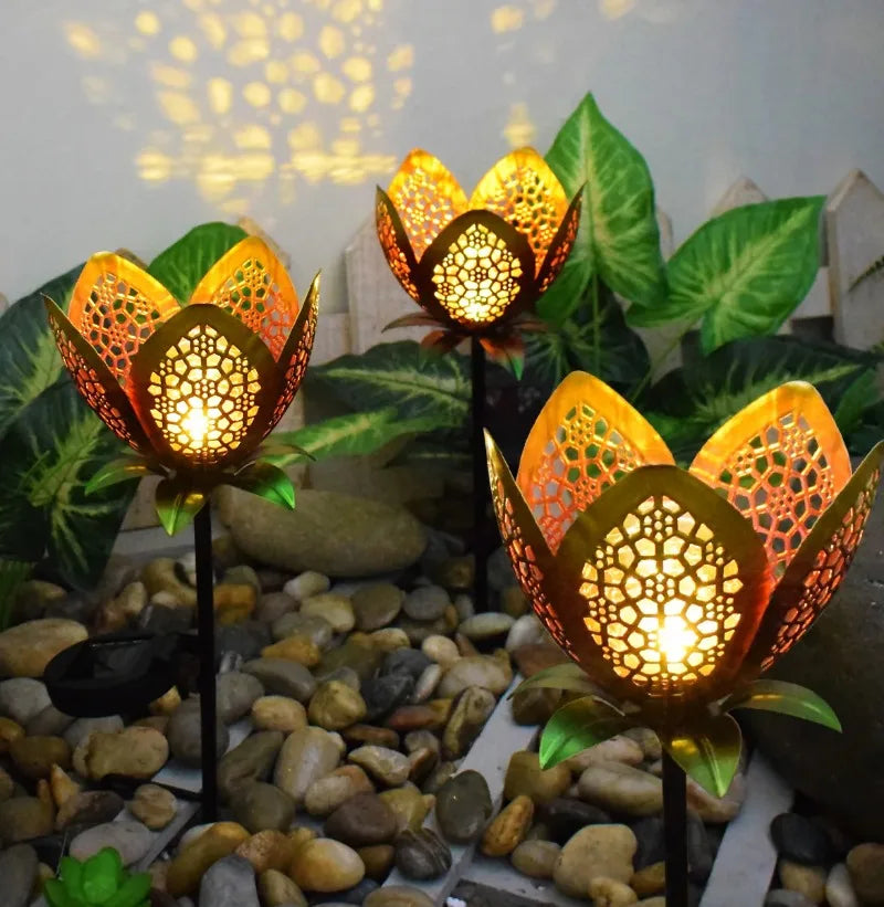 Skorter | Solar Garden Light Lotus Flower – Decorative LED Outdoor Lighting for Garden and Yard