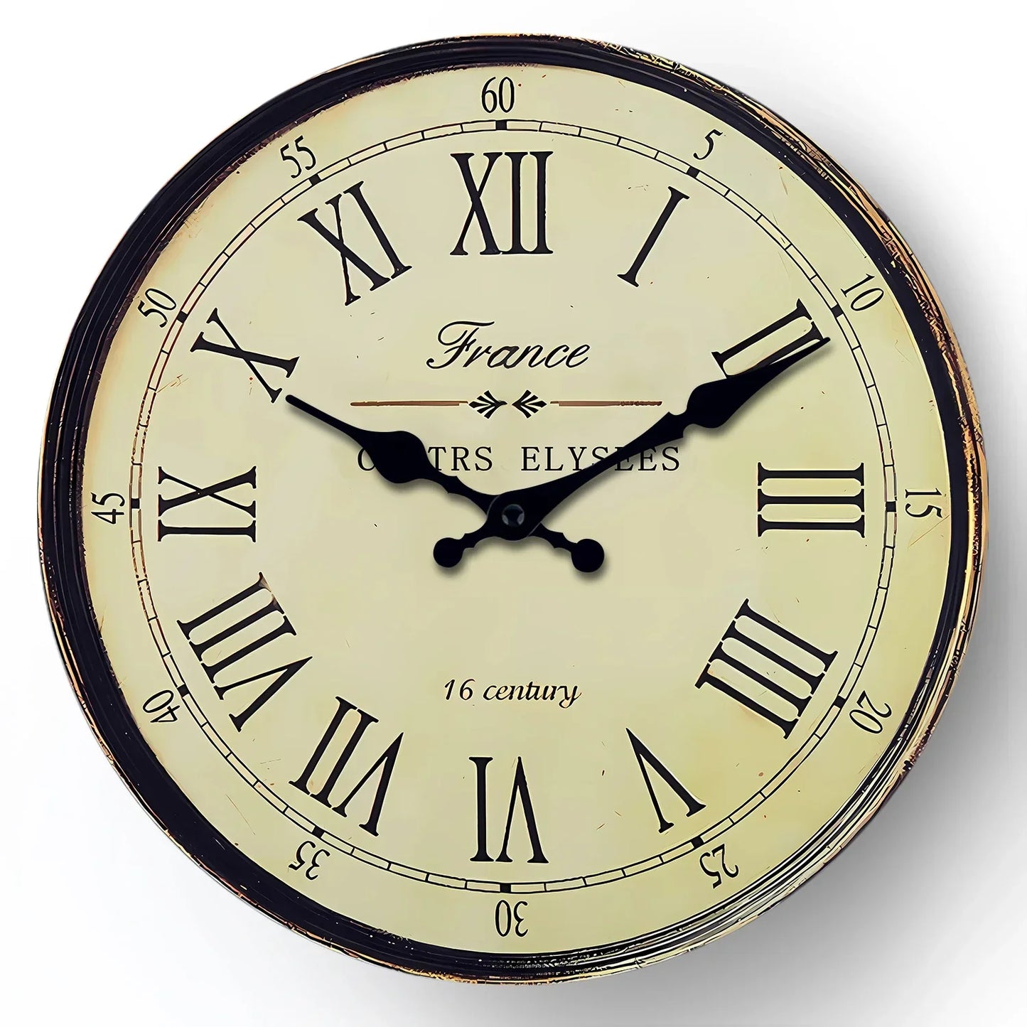 Skorter | Wall Clock - Classic French Design - Silent Quartz Movement