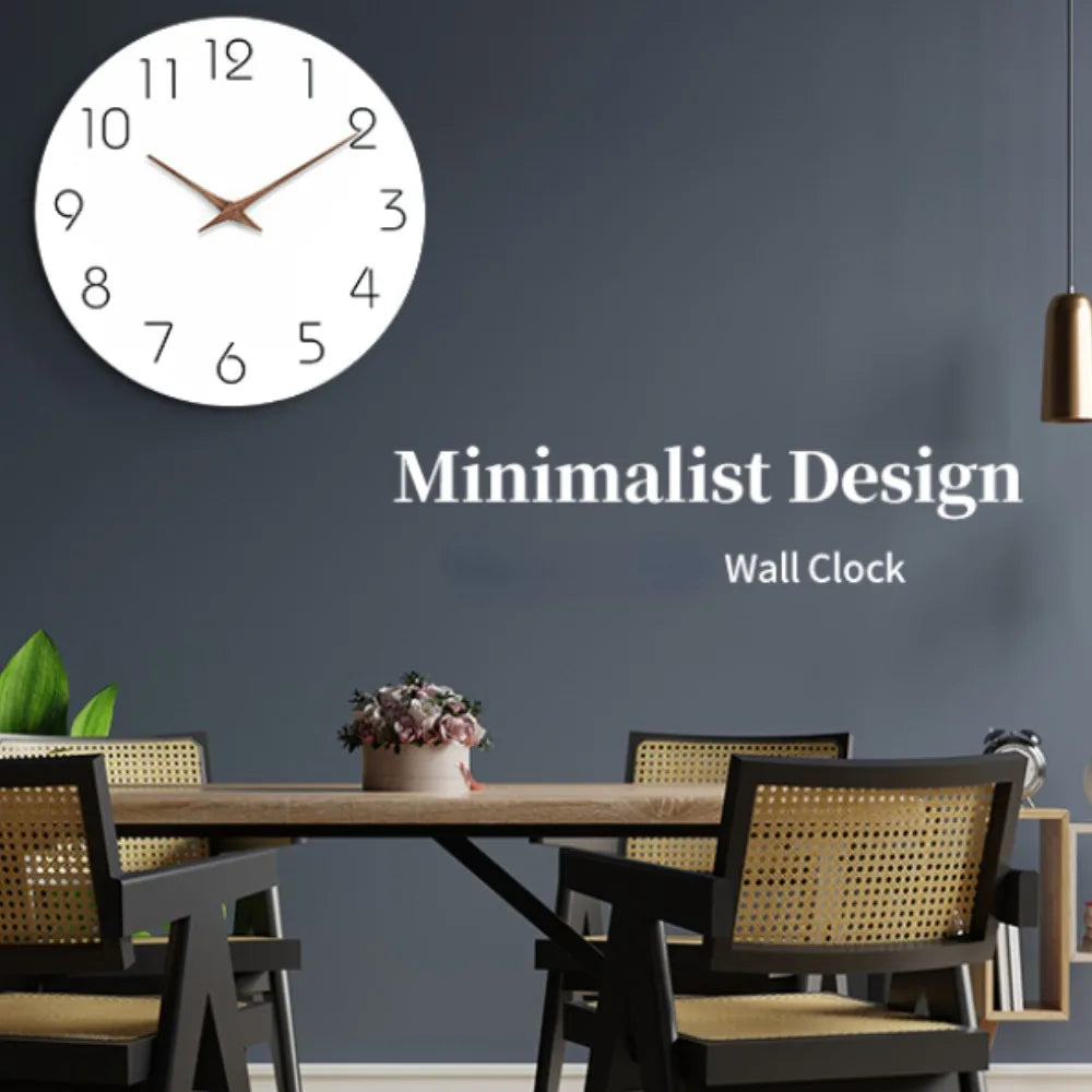 Skorter | Modern Minimalist Wall Clock - Silent Non-Ticking Design - Perfect Decor