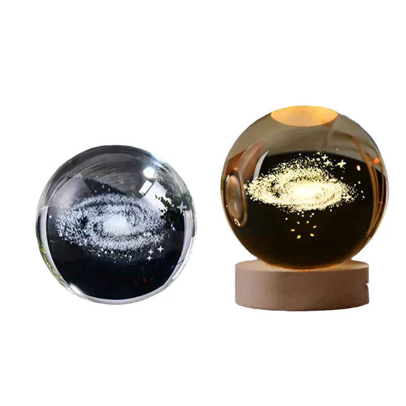 Skorter | LumiCrystal - 3D LED Night Lamp with Star Gallery and Wooden Base