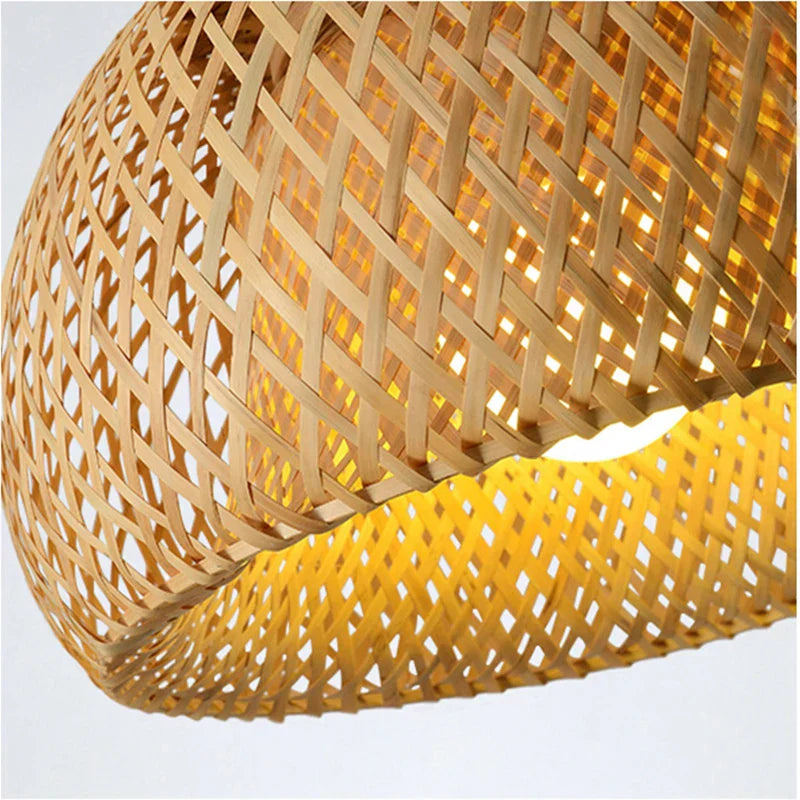 Skorter | Luxora Handwoven Bamboo Pendant Light - Eco-friendly Ceiling Lamp