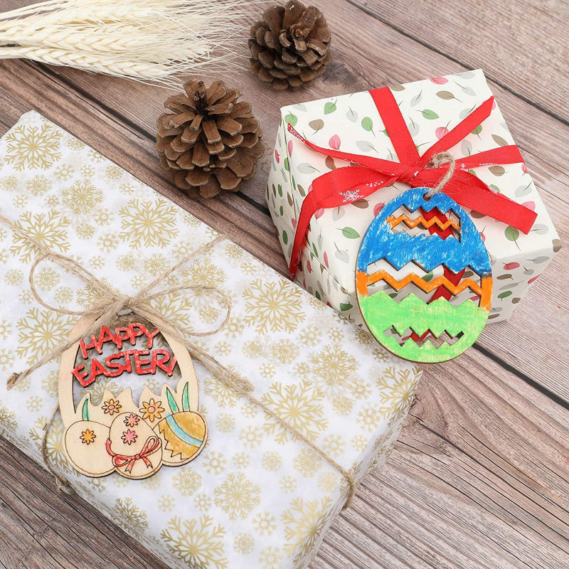 Skorter | 10 pieces DIY Easter egg wood slices