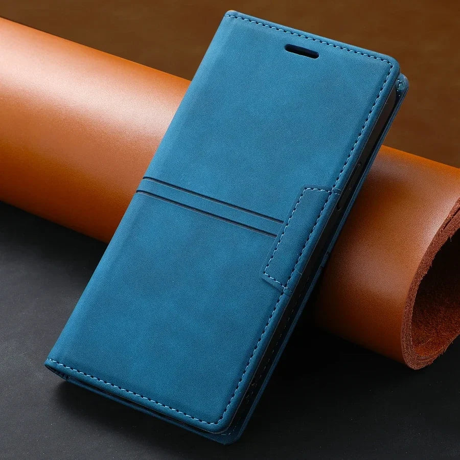 Skorter | Leather Wallet Cover Flip Case - Google Pixel