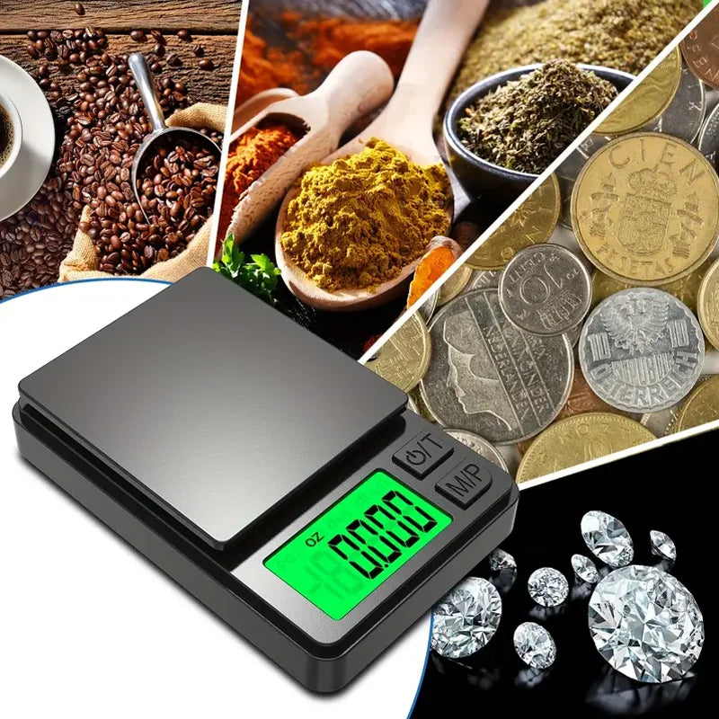Skorter | Precision Digital Pocket Scale – 1000g x 0.01g Mini Gram Scale with Backlit LCD