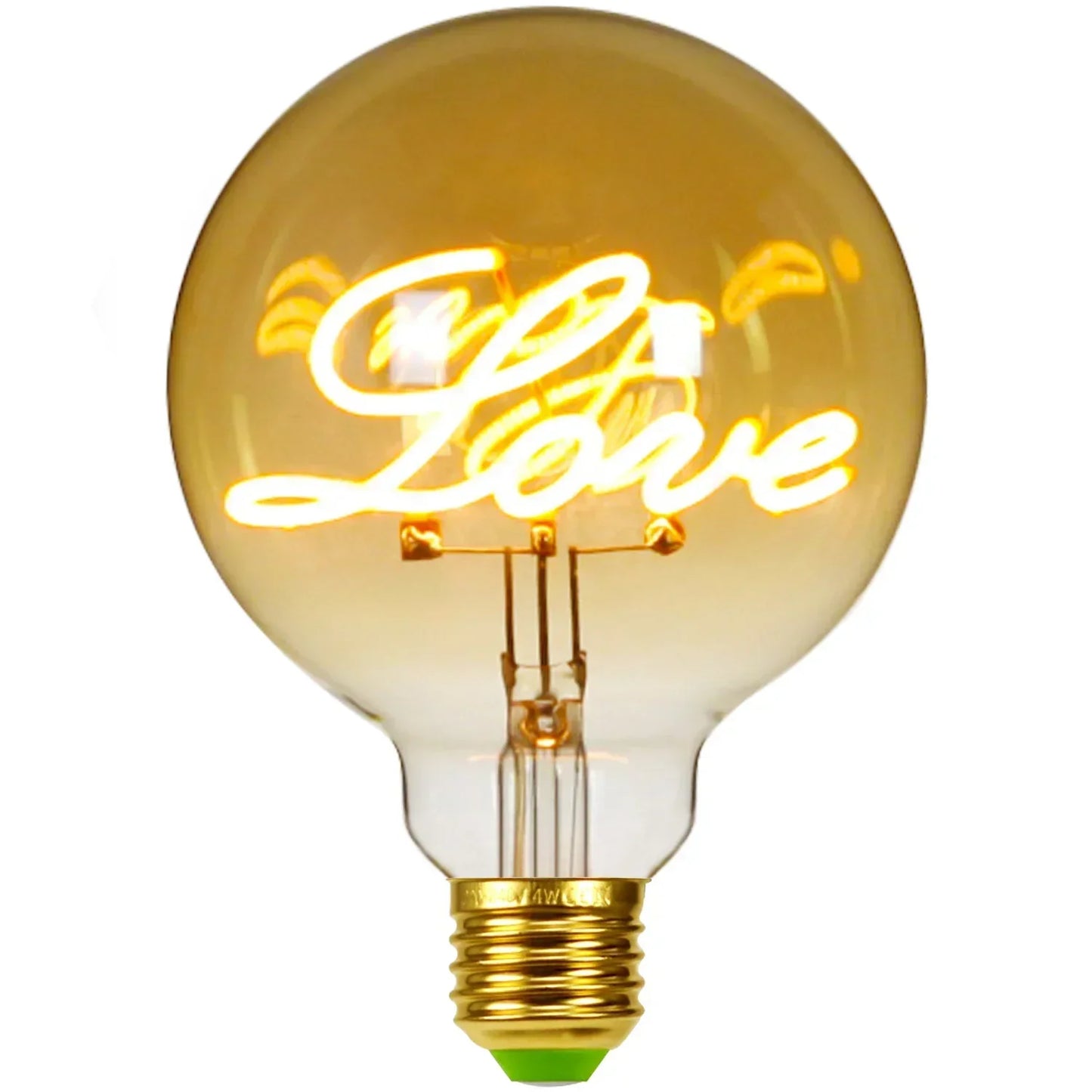 Skorter | RetroLED - Vintage Table Lamp with Wooden Base and LED Lamp with Inscription