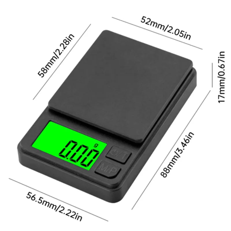 Skorter | Precision Digital Pocket Scale – 1000g x 0.01g Mini Gram Scale with Backlit LCD