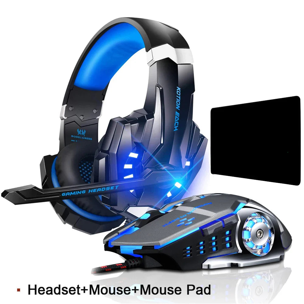 Skorter | G9000 Gaming Headset Deep Bass Stereo Game Headphone - Microphone LED Light