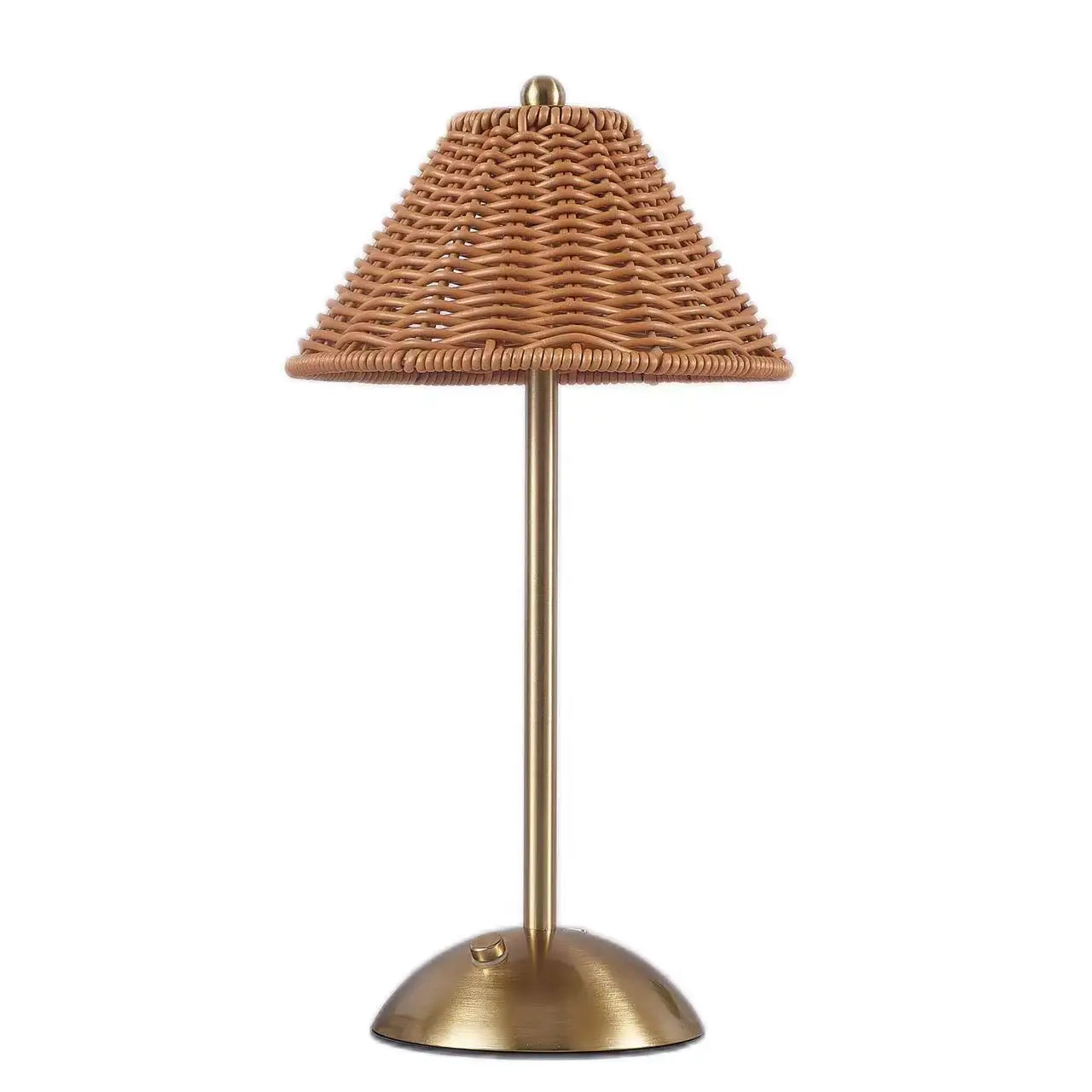 Skorter | Rechargeable Rattan Desk Lamp – Retro Wireless Table Lamp for Living Room, Small Size with Warm LED Light