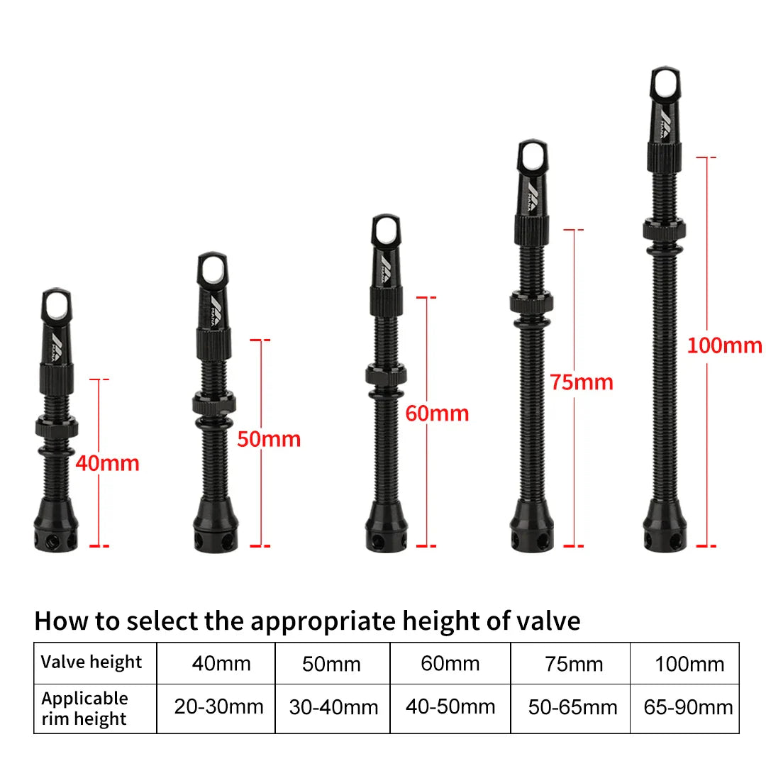 Skorter | MANA Bike Presta Valve - Aluminum Alloy Valve for Tubeless Bikes