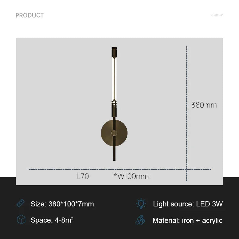 Skorter | ModernLux - LED Wall Lamp Luxe Indoor Lighting Sconces for Living Room and Bedroom