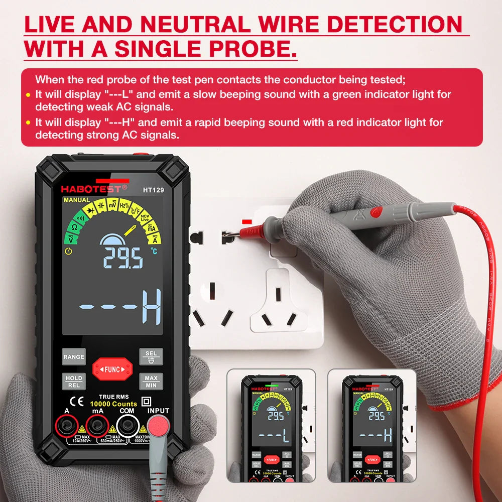 Skorter | 10000 Counts Digital Multimeter with True RMS - HT129