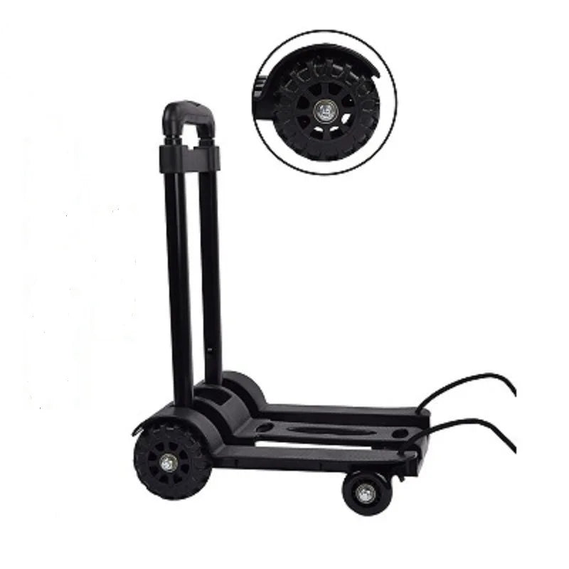 Skorter | Folding Portable Hand Truck with 2 or 4 Wheels Adjustable Pull Rod – CarryFlex