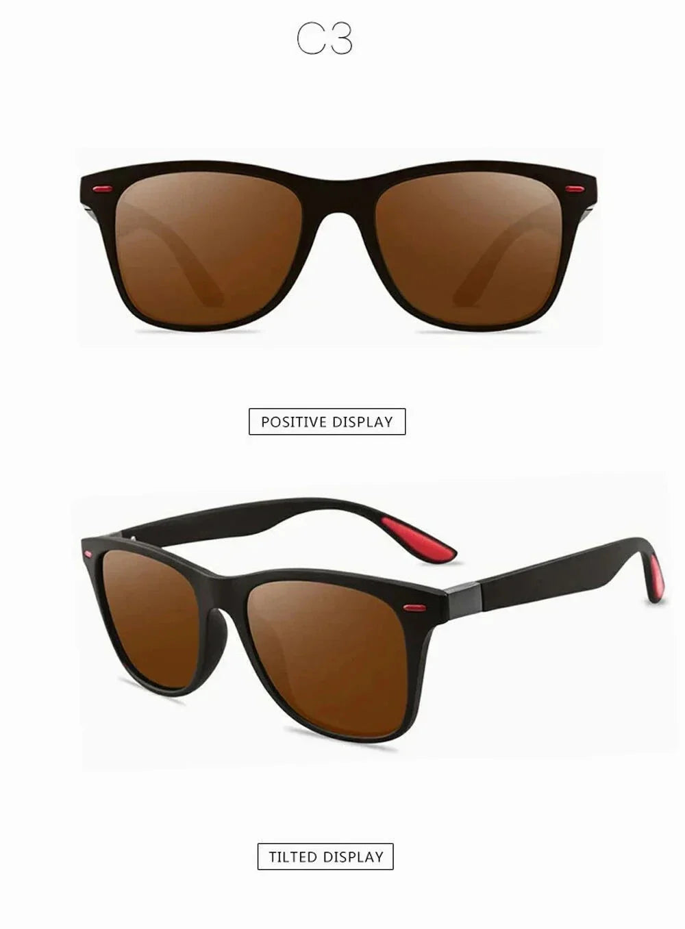 Skorter | Unisex Retro Square UV400 Polarized Sunglasses