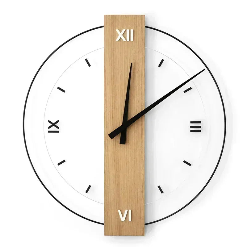 Skorter | SilentOak – Minimalist Wooden Wall Clock with Silent Movement